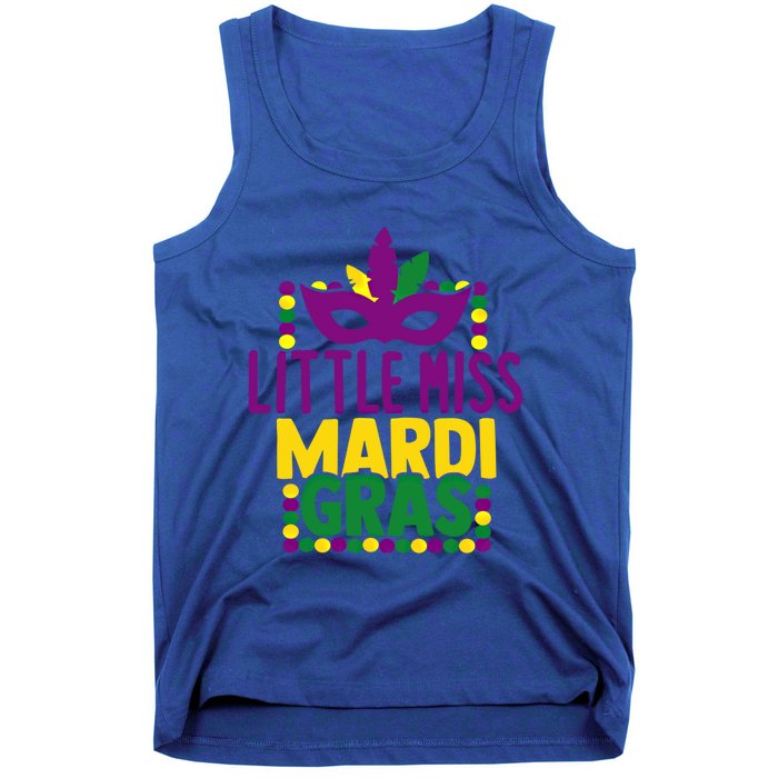 Little Miss Mardi Gras Colorful Masquerade Carnival Mask Cool Gift Tank Top