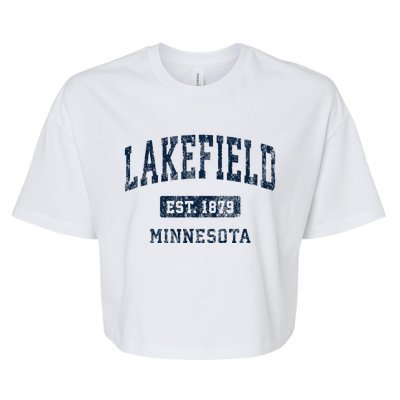 Lakefield Minnesota Mn Vintage Athletic Sports Design Bella+Canvas Jersey Crop Tee