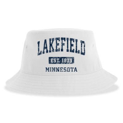 Lakefield Minnesota Mn Vintage Athletic Sports Design Sustainable Bucket Hat