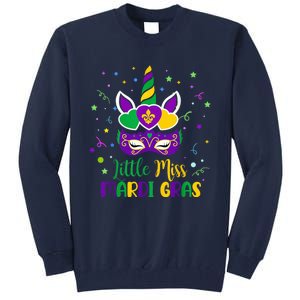 Little Miss Mardi Gras Carnival Unicorn For People Tall Sweatshirt