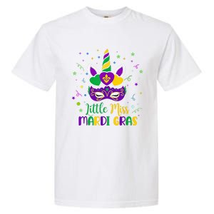 Little Miss Mardi Gras Carnival Unicorn For People Garment-Dyed Heavyweight T-Shirt