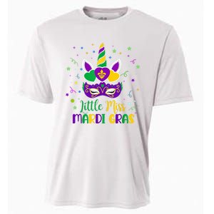 Little Miss Mardi Gras Carnival Unicorn For People Cooling Performance Crew T-Shirt