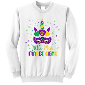 Little Miss Mardi Gras Carnival Unicorn For People Sweatshirt