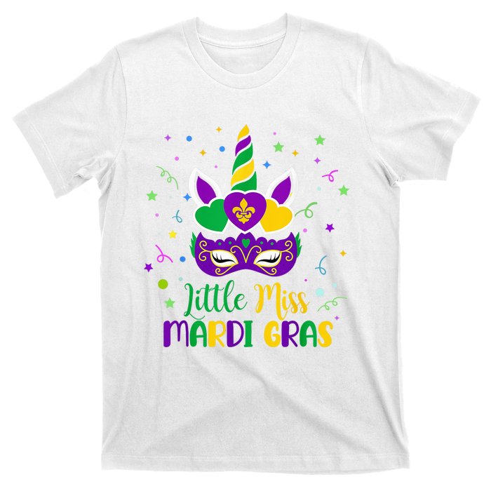 Little Miss Mardi Gras Carnival Unicorn For People T-Shirt