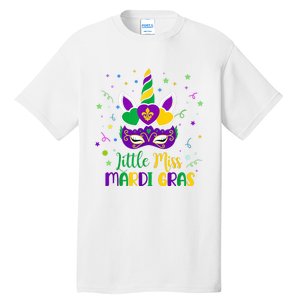 Little Miss Mardi Gras Carnival Unicorn For People Tall T-Shirt