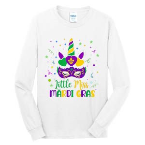 Little Miss Mardi Gras Carnival Unicorn For People Tall Long Sleeve T-Shirt