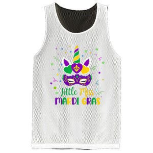 Little Miss Mardi Gras Carnival Unicorn For People Mesh Reversible Basketball Jersey Tank