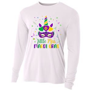 Little Miss Mardi Gras Carnival Unicorn For People Cooling Performance Long Sleeve Crew