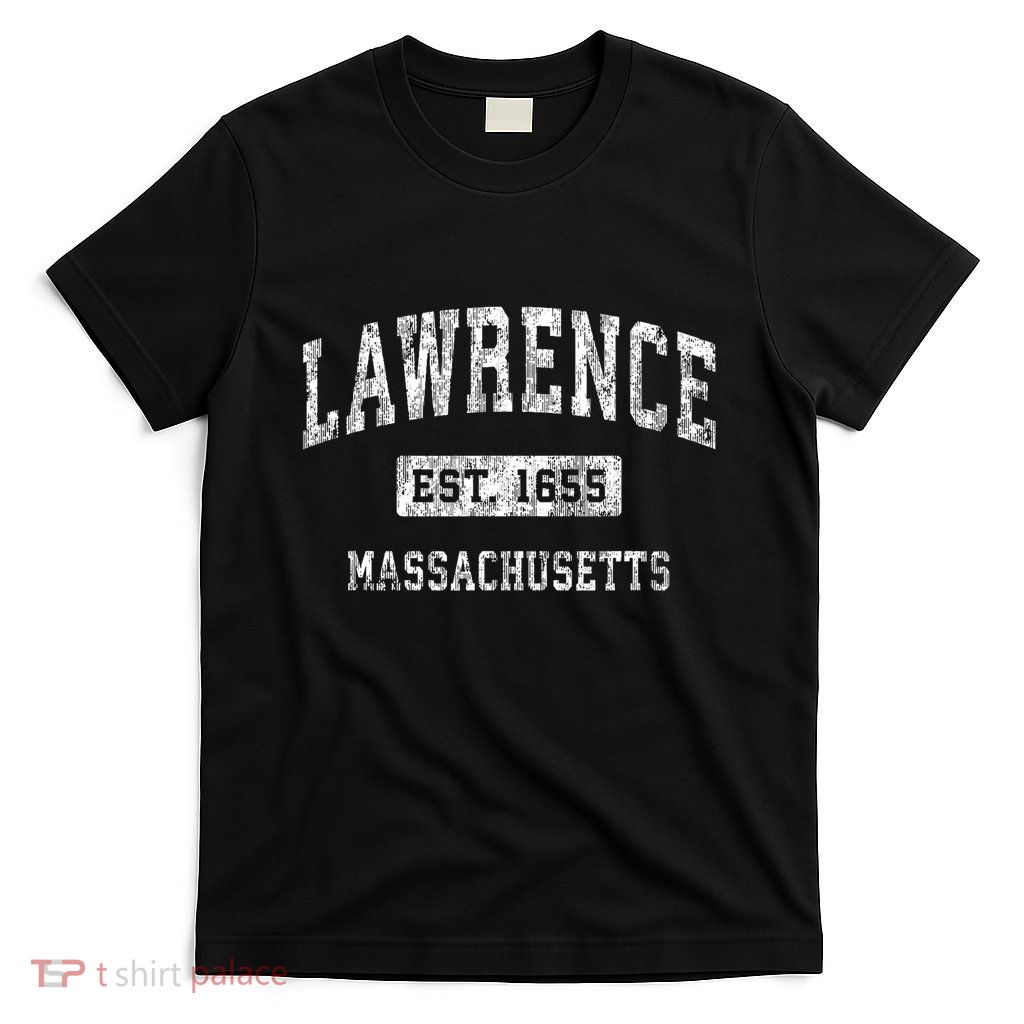 Lawrence Massachusetts Ma Vintage Established Sports T-Shirt