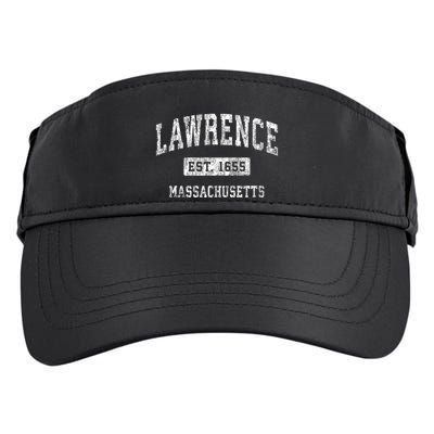 Lawrence Massachusetts Ma Vintage Established Sports Adult Drive Performance Visor