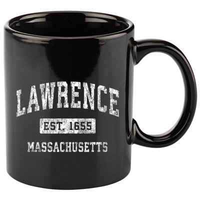 Lawrence Massachusetts Ma Vintage Established Sports 11oz C Handle Ceramic Mug