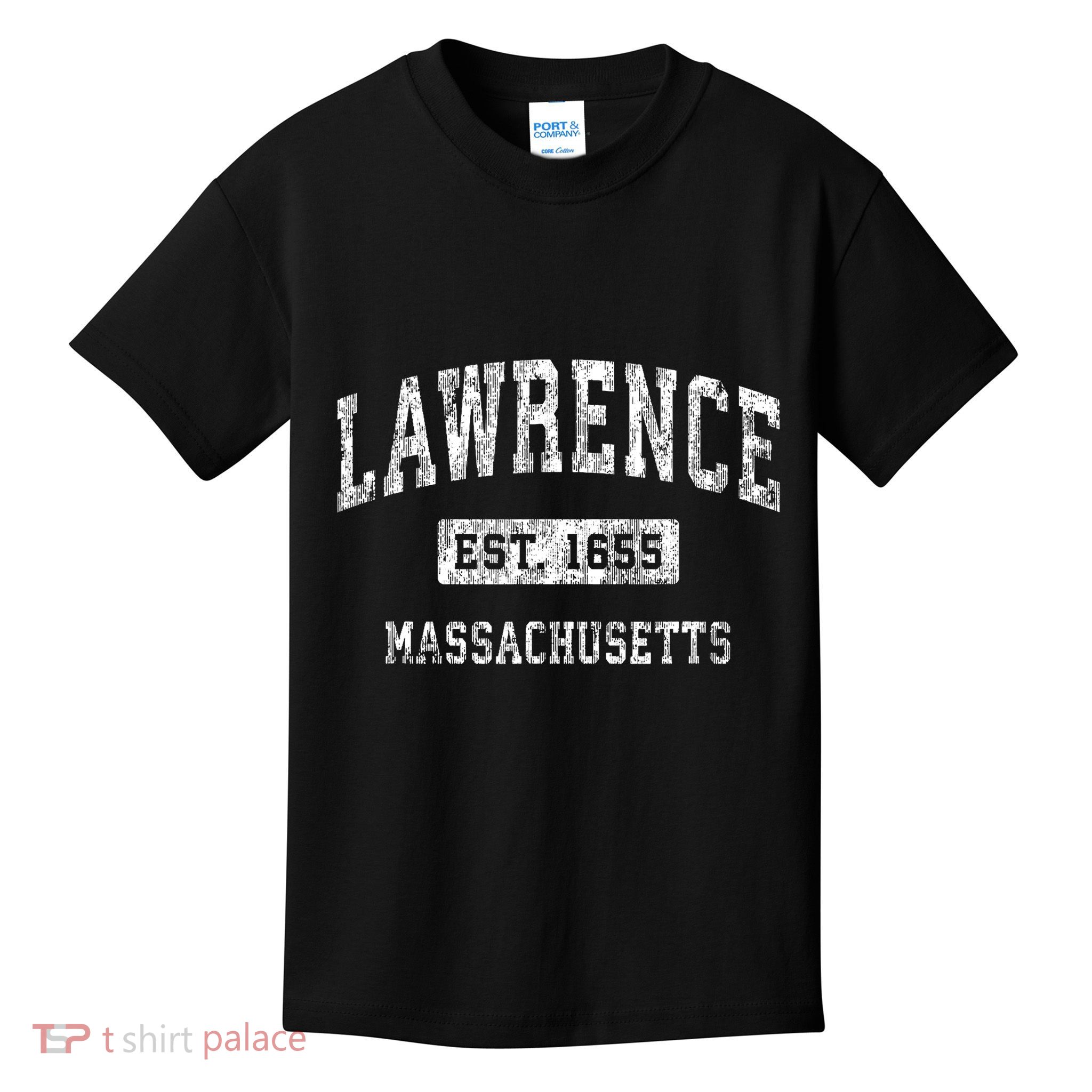 Lawrence Massachusetts Ma Vintage Established Sports Kids T-Shirt