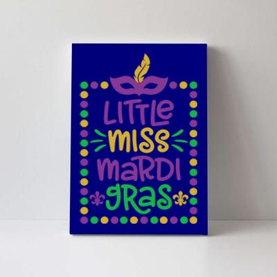 Little Miss Mardi Gras Cute Gift Cute Mardi Gras Gift Funny Gift Canvas