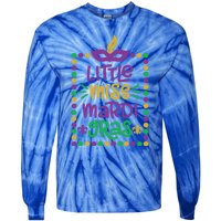 Little Miss Mardi Gras Cute Gift Cute Mardi Gras Gift Funny Gift Tie-Dye Long Sleeve Shirt