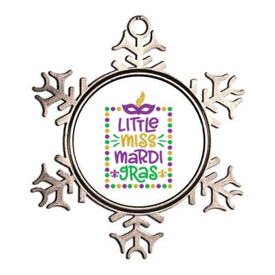 Little Miss Mardi Gras Cute Gift Cute Mardi Gras Gift Funny Gift Metallic Star Ornament