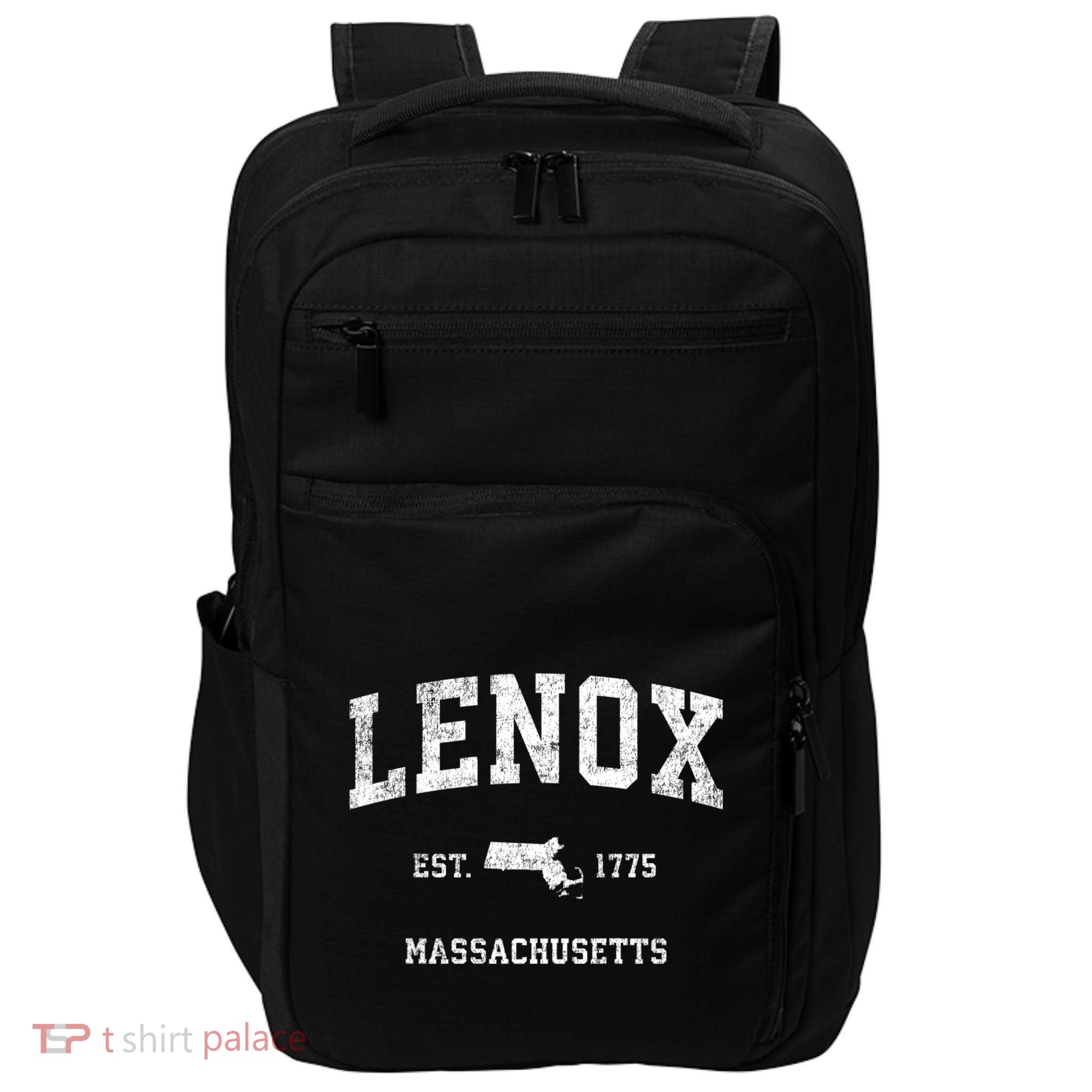 Lenox Massachusetts Ma Vintage Athletic Sports Impact Tech Backpack