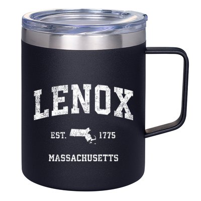 Lenox Massachusetts Ma Vintage Athletic Sports 12oz Stainless Steel Coffee Mug