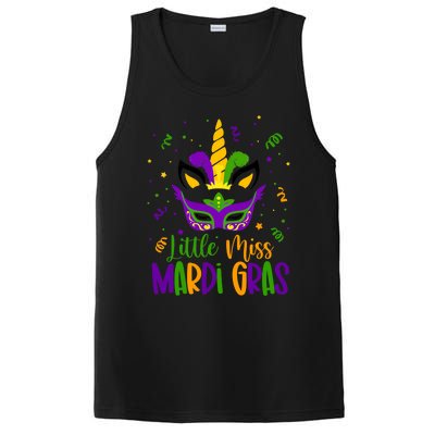 Little Miss Mardi Gras Gift Unicorn Face Gift PosiCharge Competitor Tank