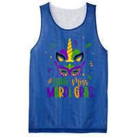 Little Miss Mardi Gras Gift Unicorn Face Gift Mesh Reversible Basketball Jersey Tank