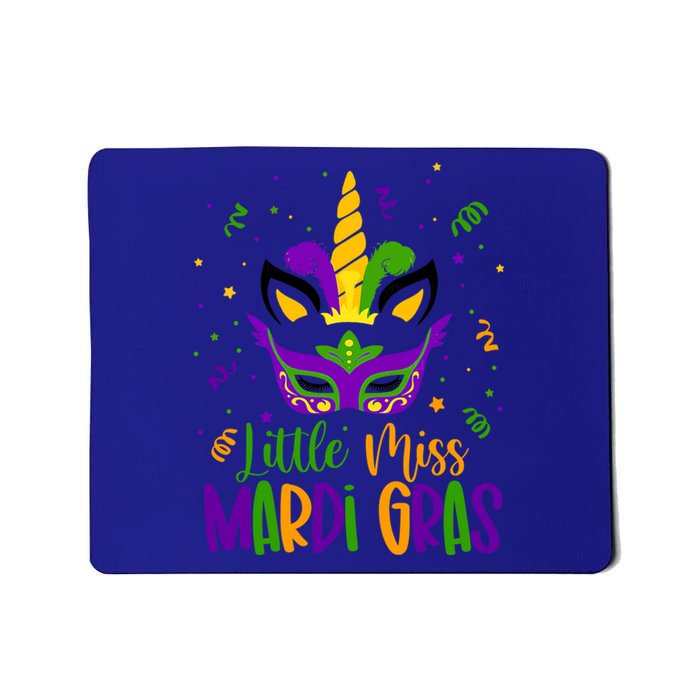 Little Miss Mardi Gras Gift Unicorn Face Gift Mousepad