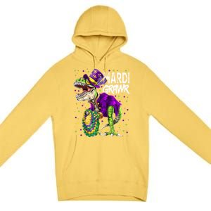 Little Miss Mardi Gras Gift Unicorn Face Gift Premium Pullover Hoodie