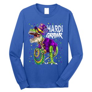 Little Miss Mardi Gras Gift Unicorn Face Gift Long Sleeve Shirt