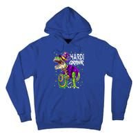 Little Miss Mardi Gras Gift Unicorn Face Gift Tall Hoodie