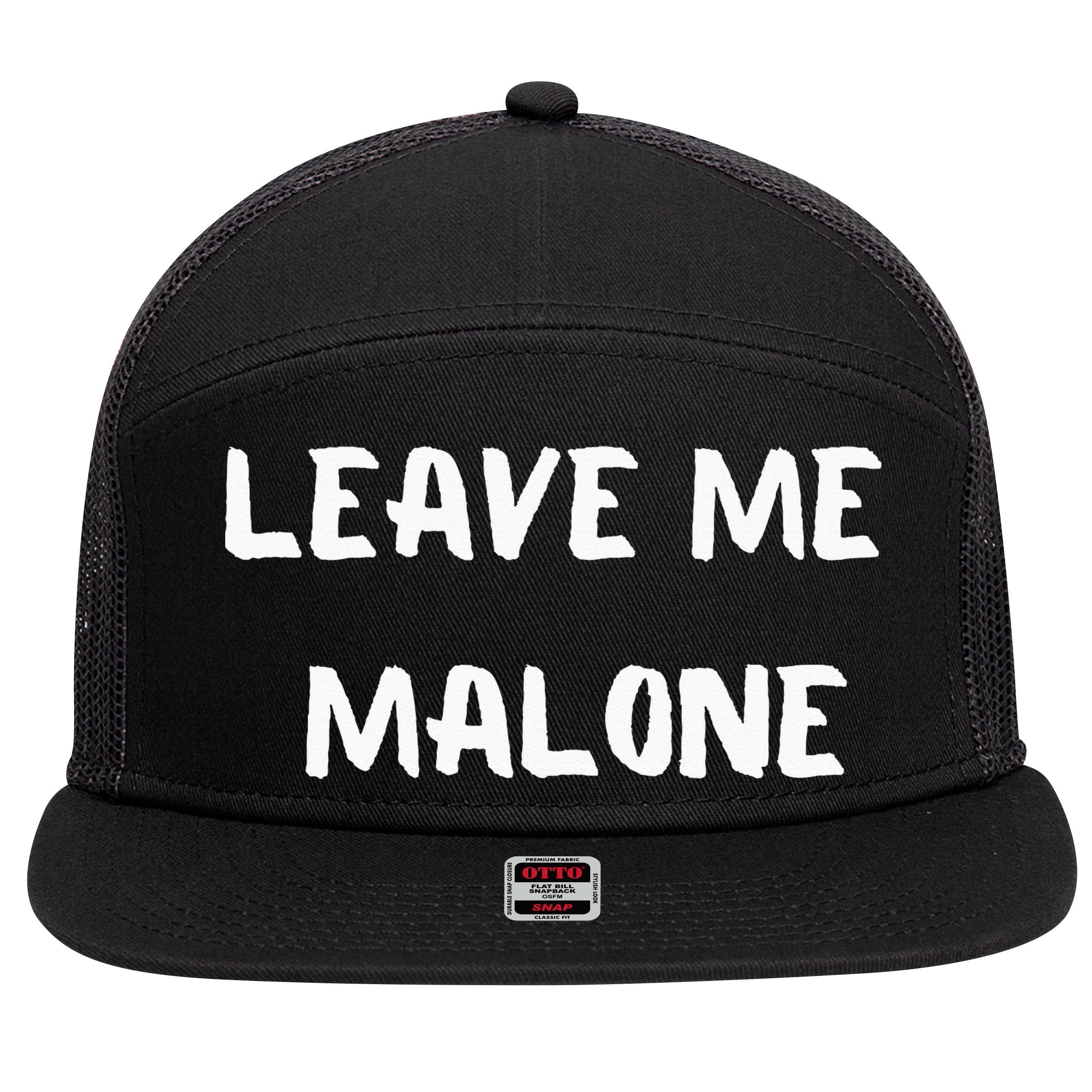 Leave Me Malone Meme Pop Culture Music Lover 7 Panel Mesh Trucker Snapback Hat