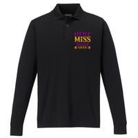 Little Miss Mardi Gras Performance Long Sleeve Polo