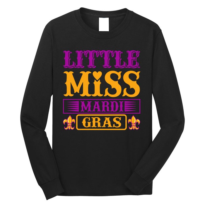 Little Miss Mardi Gras Long Sleeve Shirt