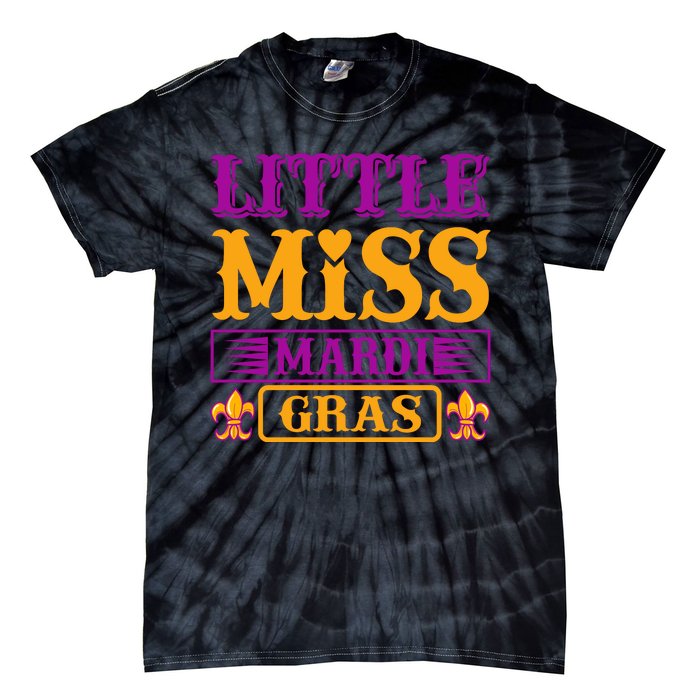 Little Miss Mardi Gras Tie-Dye T-Shirt