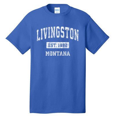 Livingston Montana Mt Vintage Sports Design Black Design Gift Tall T-Shirt