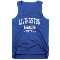 Livingston Montana Mt Vintage Sports Design Black Design Gift Tank Top