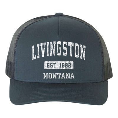 Livingston Montana Mt Vintage Sports Design Black Design Gift Yupoong Adult 5-Panel Trucker Hat