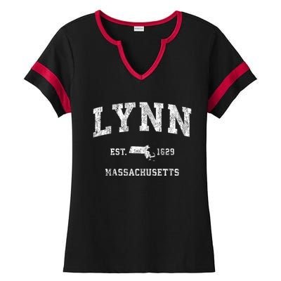 Lynn Massachusetts Ma Vintage Athletic Sports Ladies Halftime Notch Neck Tee