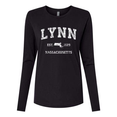 Lynn Massachusetts Ma Vintage Athletic Sports Womens Cotton Relaxed Long Sleeve T-Shirt