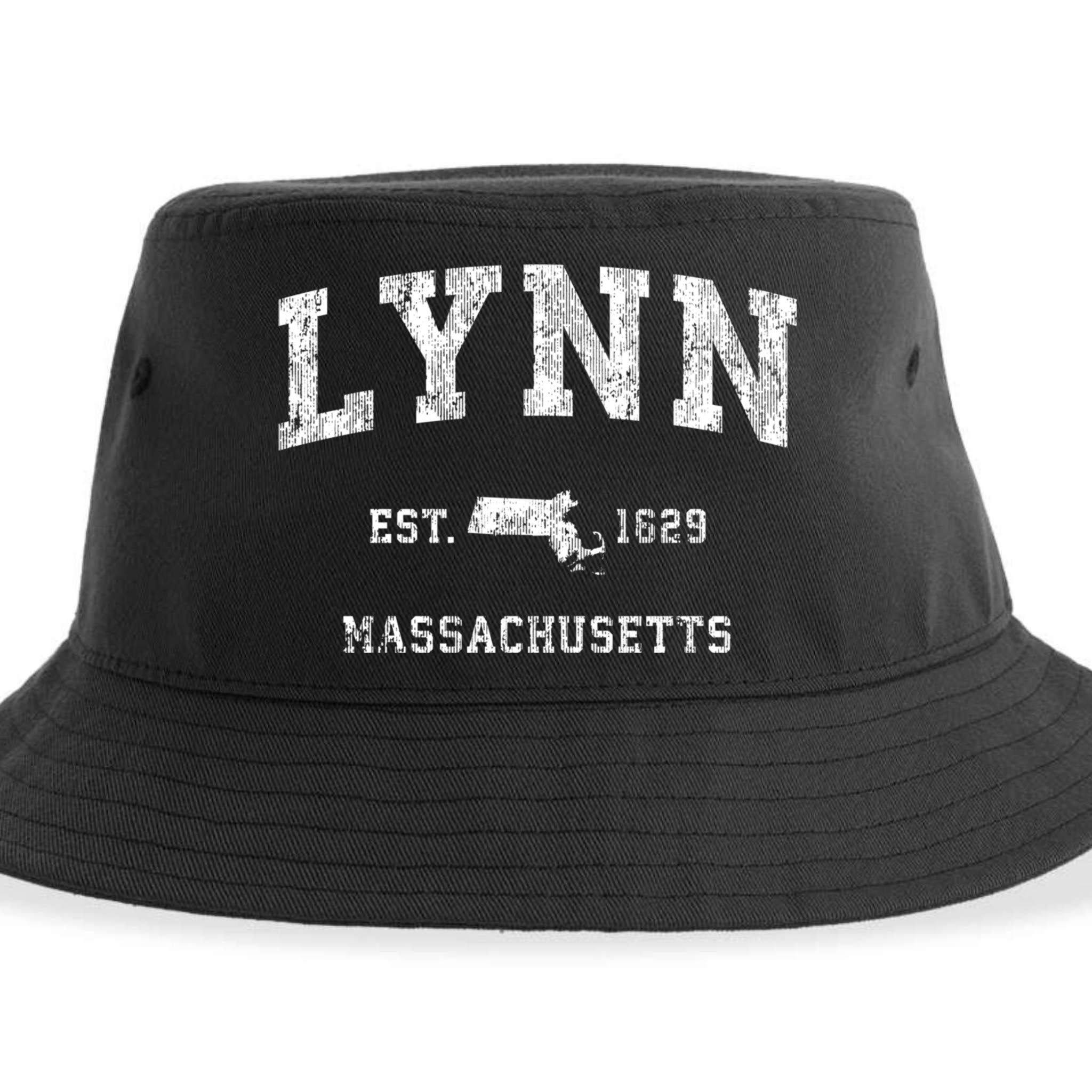 Lynn Massachusetts Ma Vintage Athletic Sports Sustainable Bucket Hat