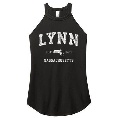 Lynn Massachusetts Ma Vintage Athletic Sports Women's Perfect Tri Rocker Tank