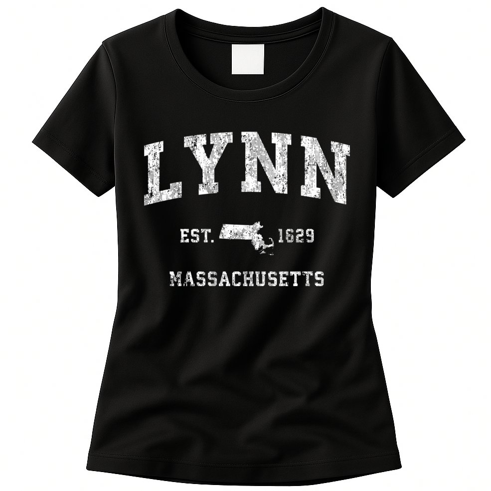 Lynn Massachusetts Ma Vintage Athletic Sports Womens T-Shirt