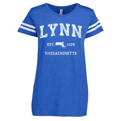 Lynn Massachusetts Ma Vintage Athletic Sports Enza Ladies Jersey Football T-Shirt