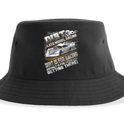 Late Model Modified Dirt Track Racing Dirt Is For Racing Sustainable Bucket Hat