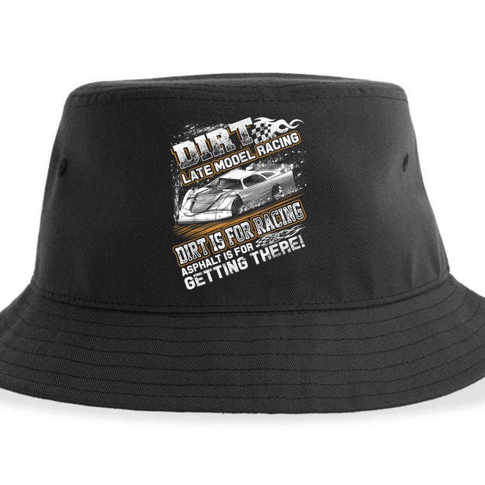Late Model Modified Dirt Track Racing Dirt Is For Racing Sustainable Bucket Hat