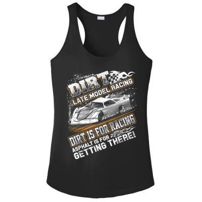 Late Model Modified Dirt Track Racing Dirt Is For Racing Ladies PosiCharge Competitor Racerback Tank