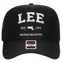 Lee Massachusetts Ma Vintage Athletic High Crown Mesh Back Trucker Hat