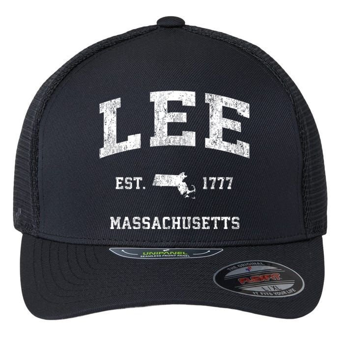 Lee Massachusetts Ma Vintage Athletic Flexfit Unipanel Trucker Cap