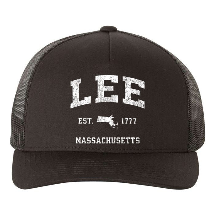 Lee Massachusetts Ma Vintage Athletic Yupoong Adult 5-Panel Trucker Hat