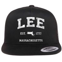 Lee Massachusetts Ma Vintage Athletic Flat Bill Trucker Hat