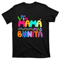 La MaMa Mas Bonita Retro Groovy Funny Spanish Mothers Day T-Shirt