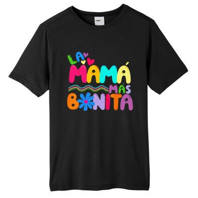 La MaMa Mas Bonita Retro Groovy Funny Spanish Mothers Day Tall Fusion ChromaSoft Performance T-Shirt