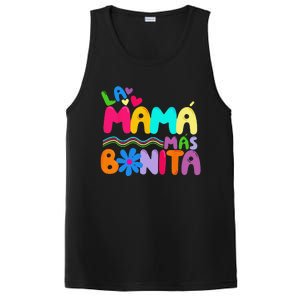 La MaMa Mas Bonita Retro Groovy Funny Spanish Mothers Day PosiCharge Competitor Tank